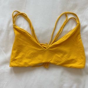 Boys & Arrows Dylan Bikini Top in Yellow (XL)